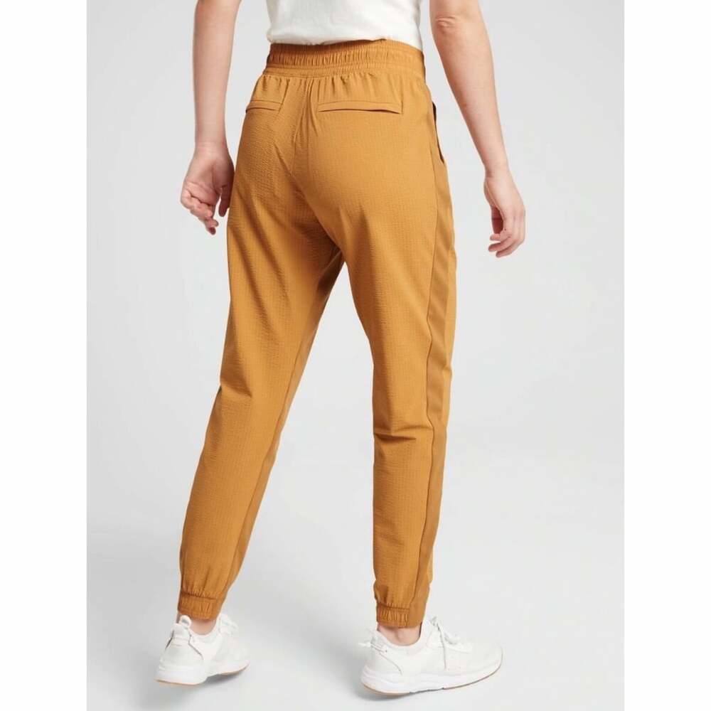 Athleta Textured Brooklyn Joggers Mustard Yellow - Picture 4 of 9